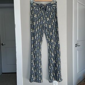 Free People Patterned Flare Pants